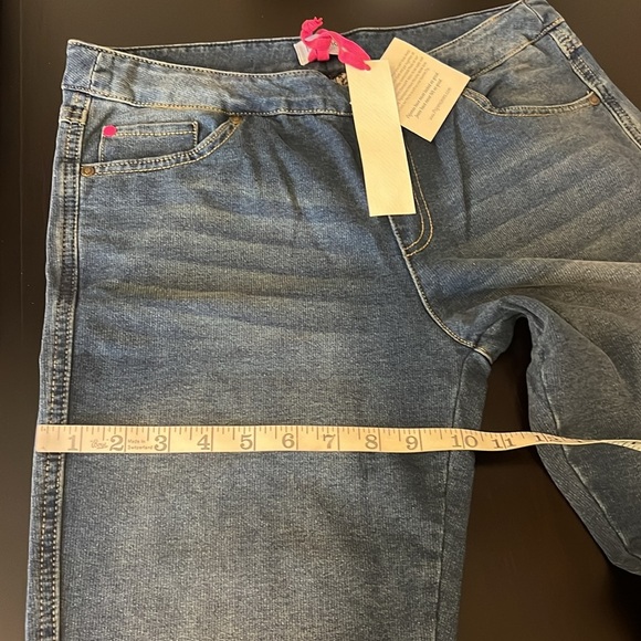 Pajama Jeans bootcut pull up elastic waist, medium wash blue, size S, NWT - Picture 8 of 16